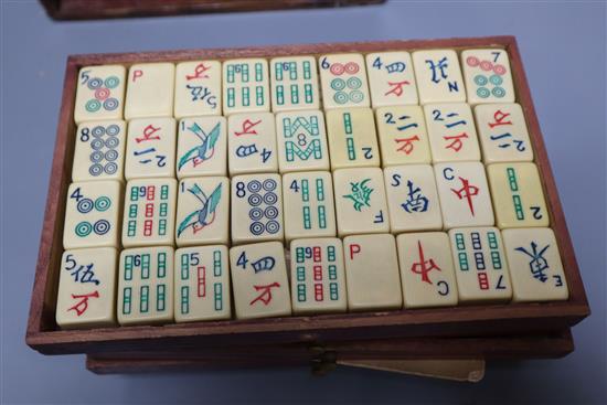 A mah jong set